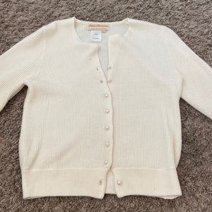 Norm Thompson pear button sweater